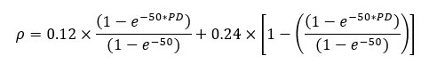 Formula for corporate and SME loan exposures.